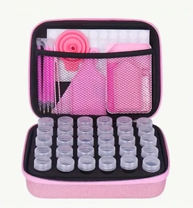 30 Bottle Diamond Painting Mini Carry Case-Pink Ice - Picture 1 of 6