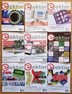 14x Elektor ab 2013 Zeitschrift Magazin Computer Chips Sammlung Paket Hefte - Bild 1 von 2