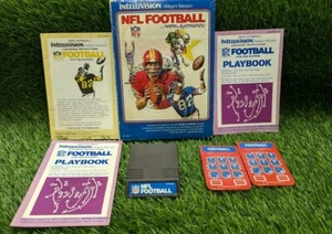 NFL Football Intellivision Complete CIB With Overlays & Manuals Tested Worn Box - Picture 1 of 5
