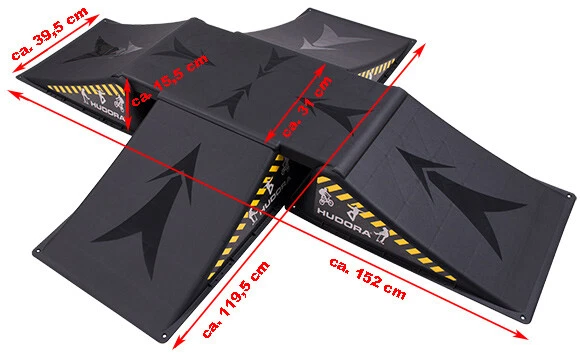 Hudora Skater Rampen-Set für Skateboard, Waveboard, Skaterrampe 5tlg, 11118 - Bild 1 von 1