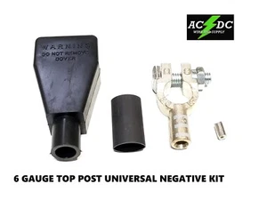 NEGATIVE 6 Gauge Battery Terminal Solder Pellet Shrink Tube & Protector Cover - Picture 1 of 2