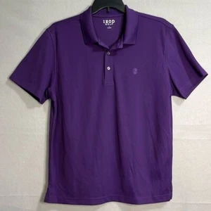 Izod  Athletic Golf Polo Short Sleeve Mens Size Large Purple - Picture 1 of 7