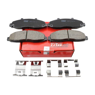 Juego de pastillas de freno delanteras de cerámica ranuradas TRW Pro para Ford F-150 Lincoln Blackwood Foto 1 de 4