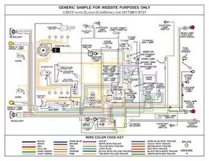 "Camión Ford 1951 51 1952 52 diagrama de cableado laminado a todo color 11"" X 17" - Imagen 1 de 1