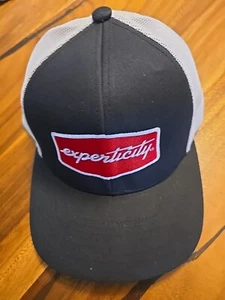 New EXPERTICITY Trucker Hat Expert Voice Logo Retail Outdoors Black Red Hiker - Picture 1 of 3