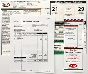 2011 Kia Sorento LX FWD SUV New Car Window Sticker + Dealer Invoice + Additions - Foto 1 di 6