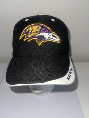 Винтажная регулируемая бейсболка с ремешком Baltimore Ravens NFL Twins Enterprise 90-е новая с ценниками - Изображение 1 из 4
