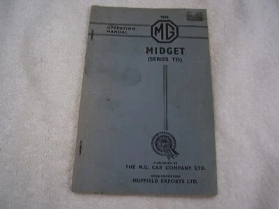 MG TD 1955 serie manual original del propietario Foto 1 de 4