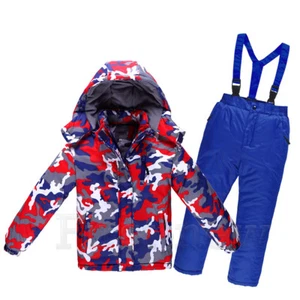 Girls Boys Snowsuit Set Waterproof Children Adult Warm Ski Suit Jacket Pants Set - Picture 1 of 12