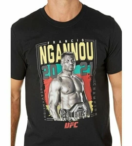 Maglietta UFC UFC260 Francis Ngannou Champ grafica grande nera 01BLK2048 - Foto 1 di 6