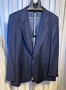 Vintage Pierre Cardin Men’s Dark Blue Wool Blazer Sz 48L Pre-owned - Picture 1 of 14