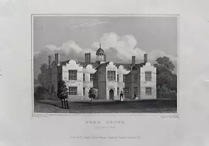 Impresión antigua de 1831; antigua casa Forde, Newton Abbot, Devon después de Neale - Imagen 1 de 2