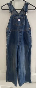 Vintage OSHKOSH carpenter-style DUNGAREES OVERALLS denim - size 6 girls - Picture 1 of 13