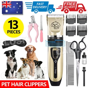 Pet Clippers Dog Grooming Clippers Cordless Electric Hair Trimmer Shaver Kit New - Picture 1 of 9