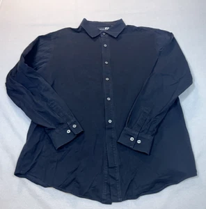Saks Fifth Avenue Shirt XL Black Long Sleeve Button Up Dress Mens - Picture 1 of 14