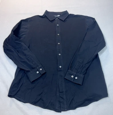 Saks Fifth Avenue Shirt XL Black Long Sleeve Button Up Dress Mens - Image 1 of 4