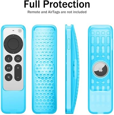 FINTIE 2-in-1 Protective Case for 2021 Apple TV Siri Remote & Apple AirTag Soft Cover