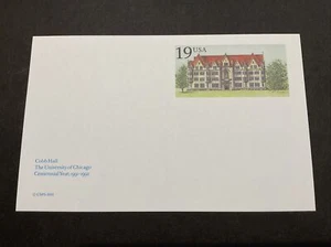 1992 U.S. Sc# UX161 Cobb Hall U of Chicago 19¢ Postal Card MNH Postcard - Picture 1 of 2