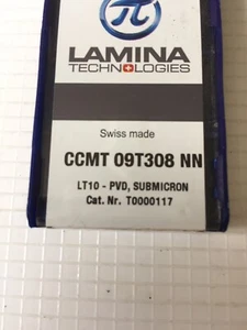 Lamina Technologies - 10 x neue Hartmetall-Dreheinsätze CCMT 09T308 NN - Bild 1 von 2