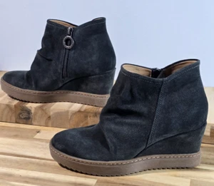 Botines impermeables Söfft Siri talla 6,5 M Hunter verde gamuza cuña cómodos - Imagen 1 de 13