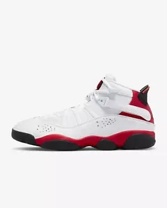 Air Jordan 6 Rings UK 11 EUR 46 White/University Red/Black 322992-126 - Picture 1 of 10