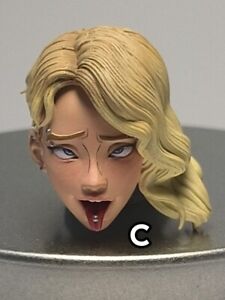 1/12 Painted Tongue Out Gwen Stacy Spider-Gwen Head Sculpt Fit 6'' ML SHF Figure