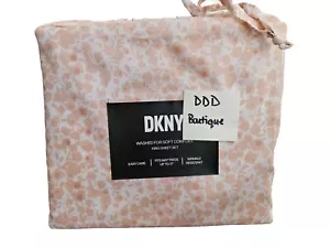 NIP! DKNY Wrinkle Resistant 4 pc KING Sheet Set Pale Pink Color Floral Oeko-Tex - Picture 1 of 6