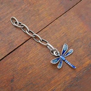 Extensión de libélula de cadena extensora de plata de ley para collar de pulsera A5247 - Imagen 1 de 7