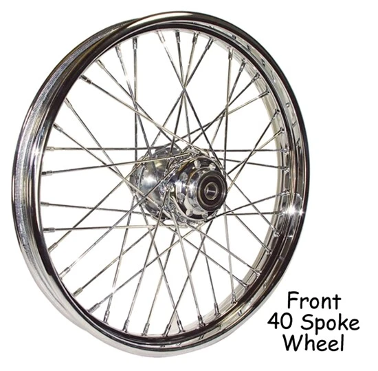 19" 40 Spoke Chrome Front Wheel Rim For 00-07 Harley Sportster Dyna FXD 51635 - Image 1 of 1