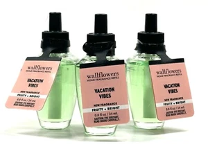 3 BATH & BODY WORKS VACATION VIBES WALLFLOWERS FRAGRANCE REFILL BULB 0.8 FL OZ - Picture 1 of 3