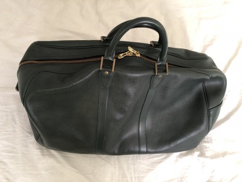 LOUIS VUITTON（LV） • borsa da viaggio verde Louis Vuitton in vera pelle
