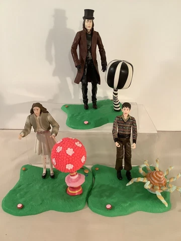 Funrise Charlie & the Chocolate Factory Figures Willy Wonka Veruca & Charlie 7” Cover