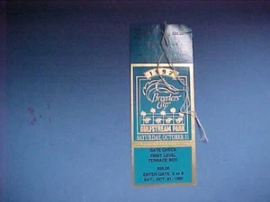 1992 Gulfstream Park Breeders Cup Full Admission Ticket.Beautiful.Mint - Bild 1 von 5