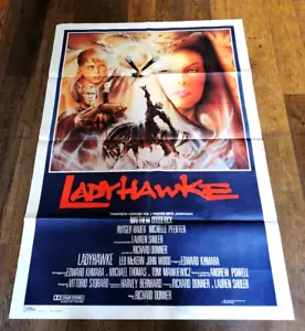 MANIFESTO 2F ORIGINALE 1985-LADY HAWKE - Donner Michelle Pfeiffer FANTASY SCI-FI - Foto 1 di 4