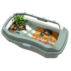 Turtle Aquarium W65*D34.5*H18Cm Turtle Cage Turtle Large Box Turtle Tank _ - Picture 1 of 8