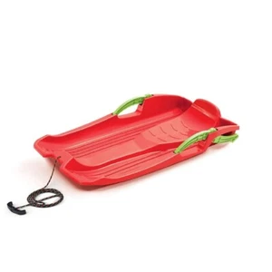 NEUSTANLO Rodel Bob Schlitten Modell Hornet Rot mit Zugseil und Griff - Bild 1 von 2