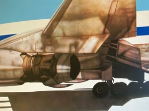 DON EDDY Original - Serigrafie, handsigniert, DC8, Fotorealismus, Flugzeug USA - Bild 1 von 7