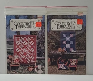 Country Threads Quilt Patterns #503 Noah's Quilt #505 David's Quilt NOS Lot X 2 - Picture 1 of 7