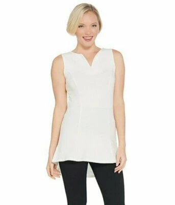 Kathleen Kirkwood Split Neck Swing Cami Top, Vanilla, Large, A342304 — 第 1/2 张图片