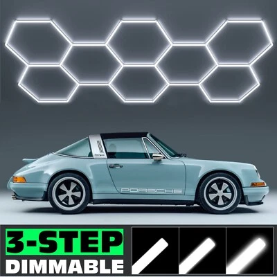 LED Hexagon Garage Lights Dimmable 6500K Car Detailing Shop Light for Garage - Image 1 of 4
