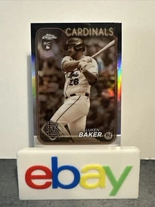 2024 Topps Cromo Béisbol Luken Baker #132 RC Novato Sepia Refractor - Imagen 1 de 3