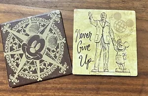 Disney Park Untersetzer 2er Set - Never Give Up - Mickey Mouse - Bild 1 von 6