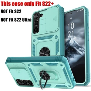 For Samsung Galaxy S22+ 6.6" Shockproof Case, Magnetic Ring Stand Cover Teal - Picture 1 of 16