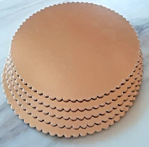 5 x Disco Sottotorta ORO Cartone Ø 24 cm Pasticceria Dolci Cucina, spessore 3 mm - Imagen 1 de 5