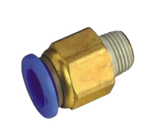 6mm to 1/8" BSPT Brass Male Pneumatic Push In Fittings, Air, water, oil - Picture 1 of 3