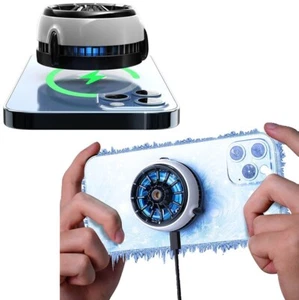 Gaming Phone Cooler Fan Magnetic 15W Wireless Charging iPhone MagSafe Compatible - Picture 1 of 9