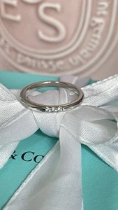 Tiffany & Co. Forever Diamond Ring in Platinum with Diamonds size 5 $1600 - Picture 1 of 24