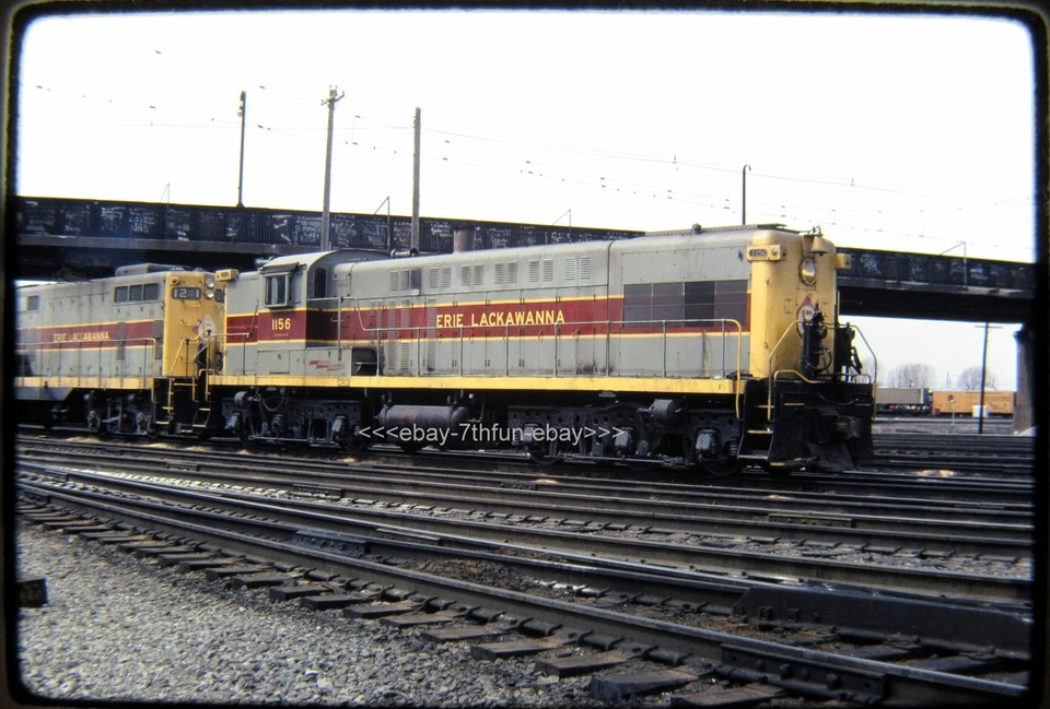 Original Railroad Slide OSLD Erie Lackawanna EL 1156 Baldwin Buffalo NY 4/6/71 - Image 1 of 1
