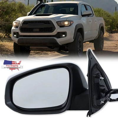 Espejo retrovisor lateral conductor blanco intermitente térmico para Toyota Tacoma 2016-2023 izquierdo Foto 1 de 4