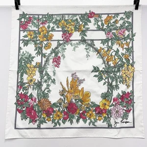 Vintage Jim Thompson Cotton Floral Scarf 16 1/4" by 16 1/4" - Picture 1 of 3